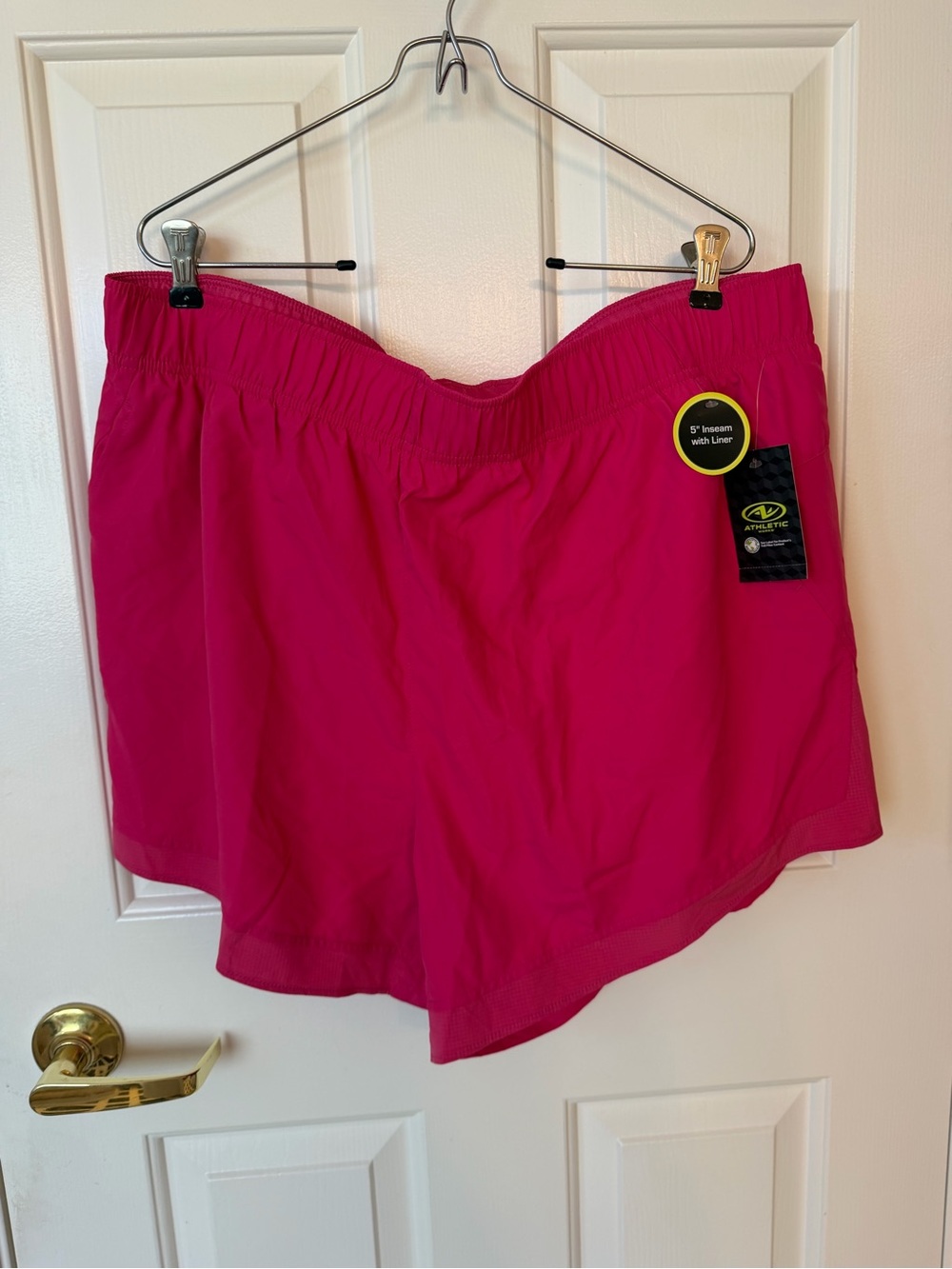 Athletic Works Women's Bright Pink Athletic Shorts with Liner